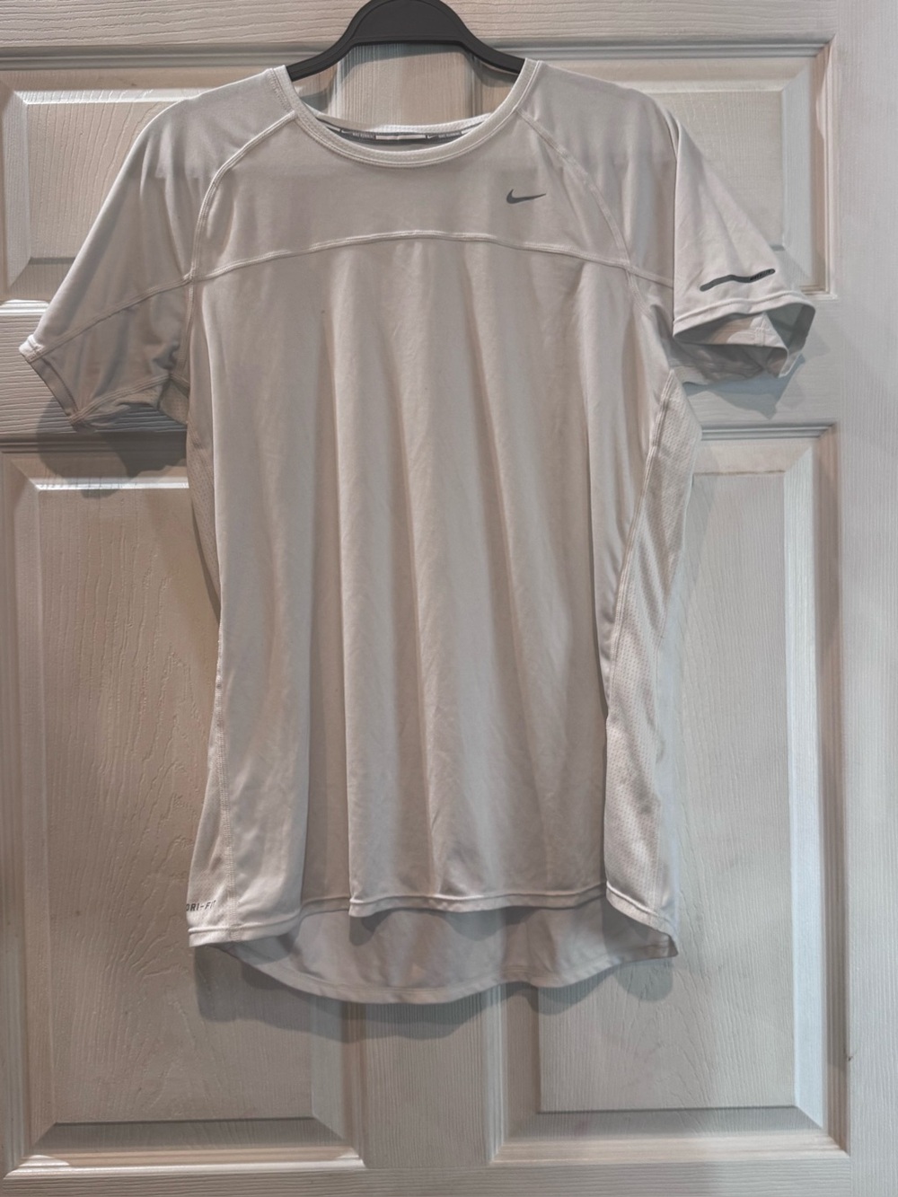 Nike White Dri-FIT short-sleeve athletic shirt
